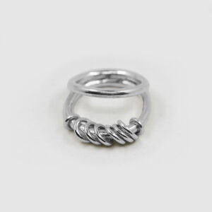 bague rattle en argent de réemploi